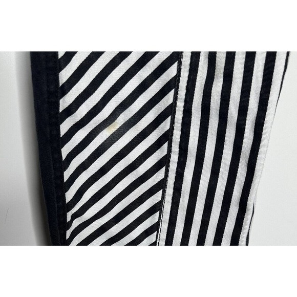 Tripp Striped Skinny Jeans Women's Rave Goth Punk Geometric Black White Size 18 - Picture 7 of 7